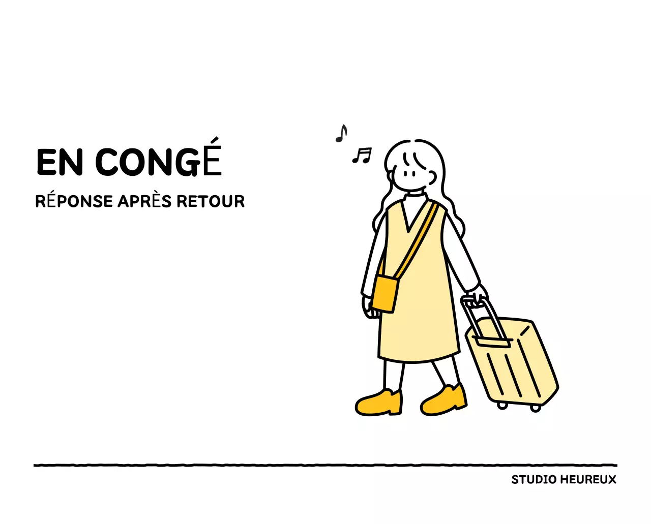 Calendrier illustré avec un joli style de lignes