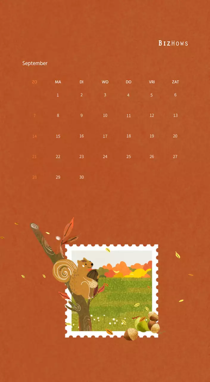 Stempelillustraties met een warm concept