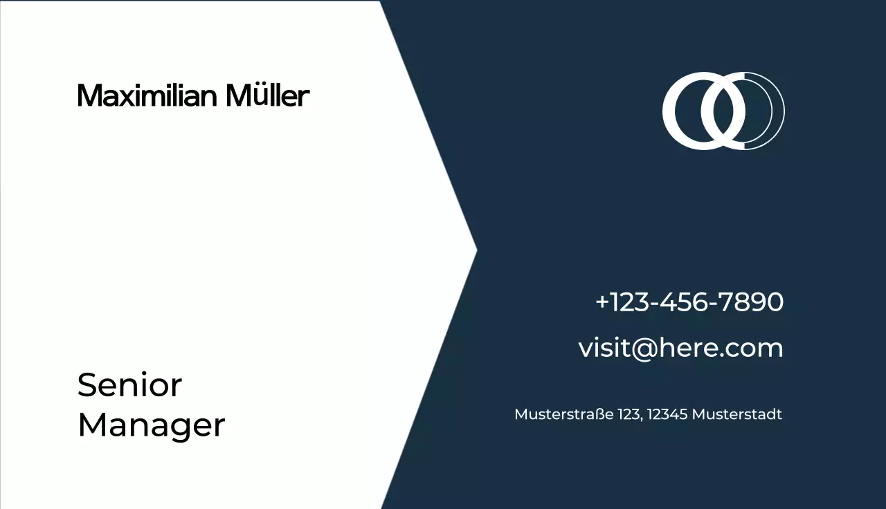 marineblau moderne Visitenkarte