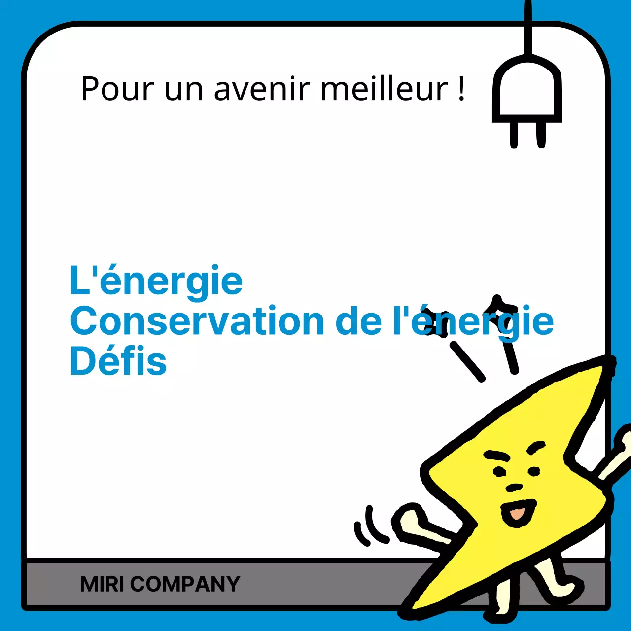 Campagne d'économie d'énergie Blue Simple
