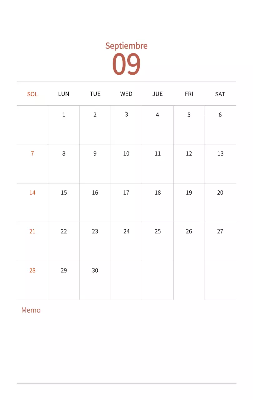 Calendario de Año Nuevo con cálidas ilustraciones