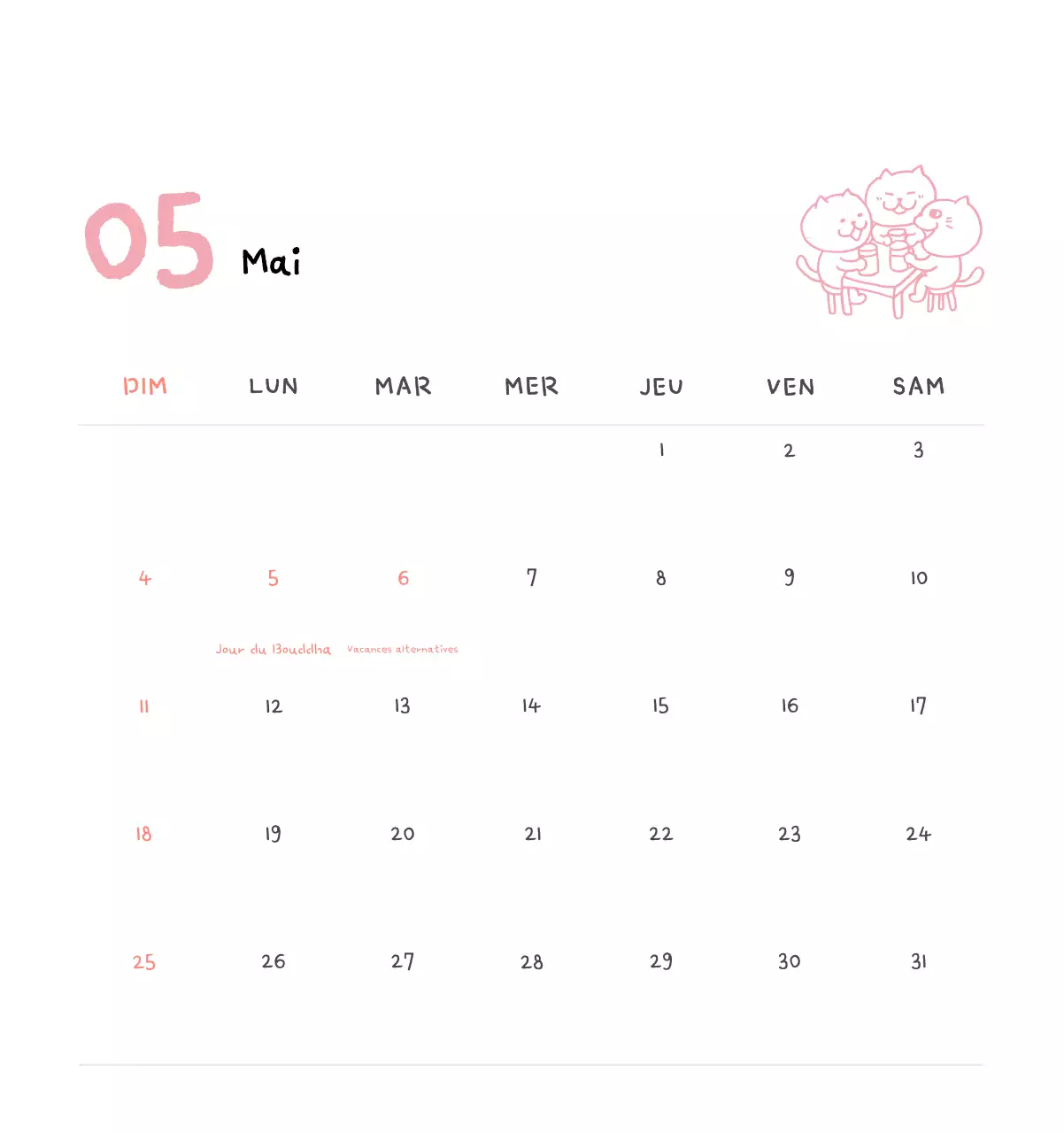 Calendrier journalier en ivoire