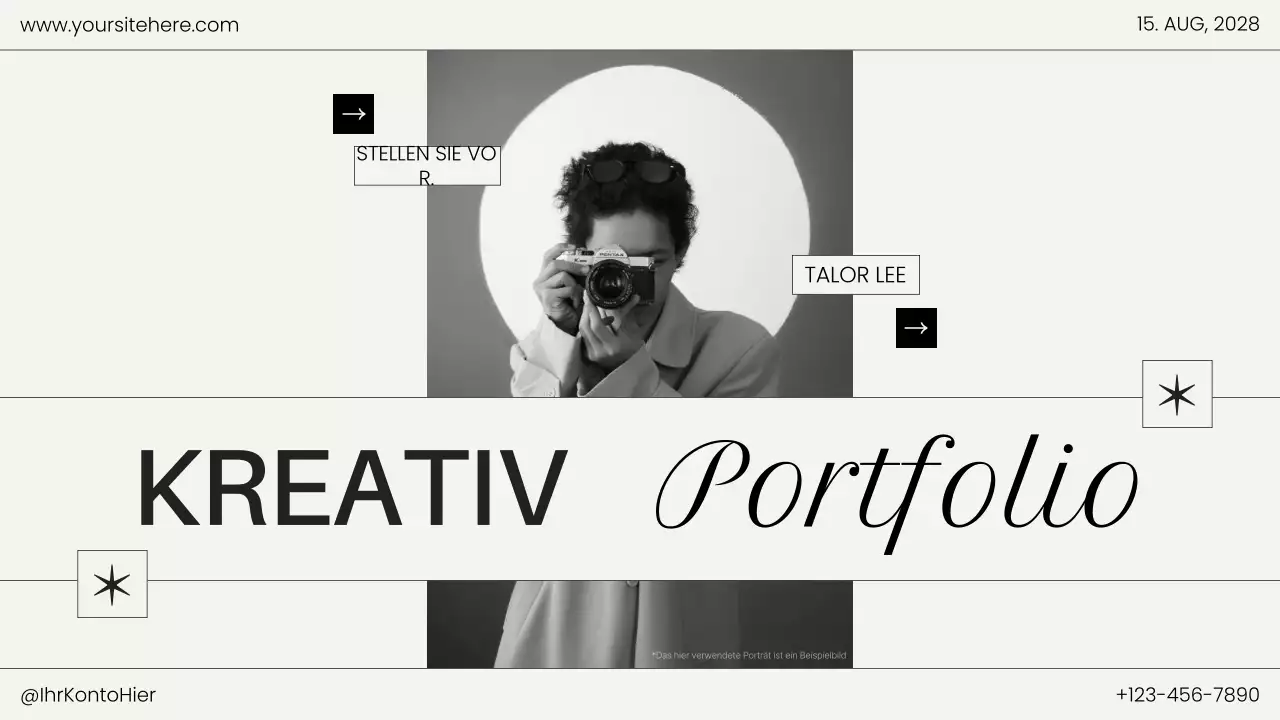 schwarz moderne Fotografie Portfolio