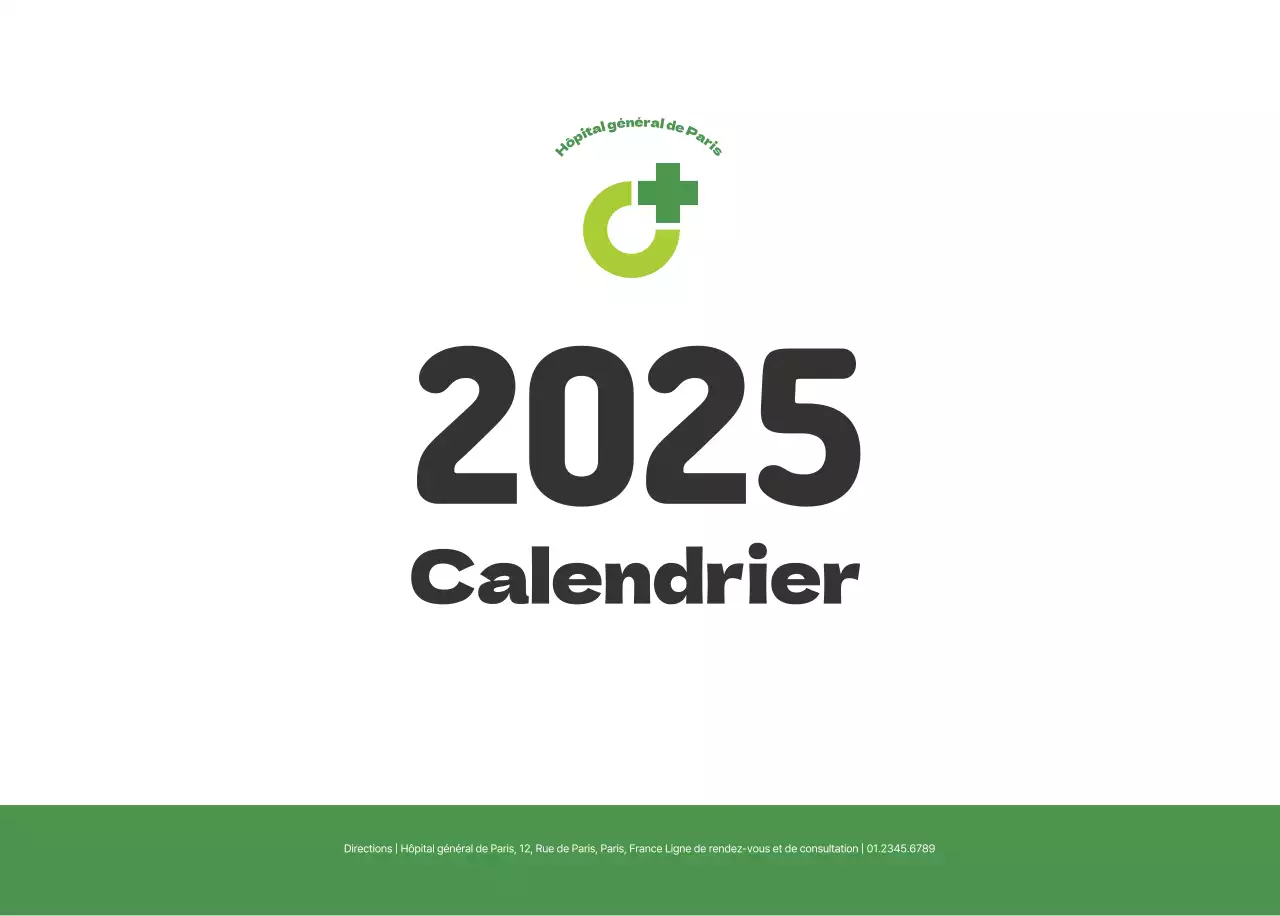 Un hôpital festif avec des illustrations sur le thème de la santé et de la famille et des accents colorés.