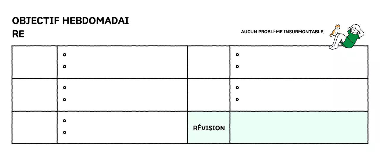 Calendrier illustré avec un joli style de lignes