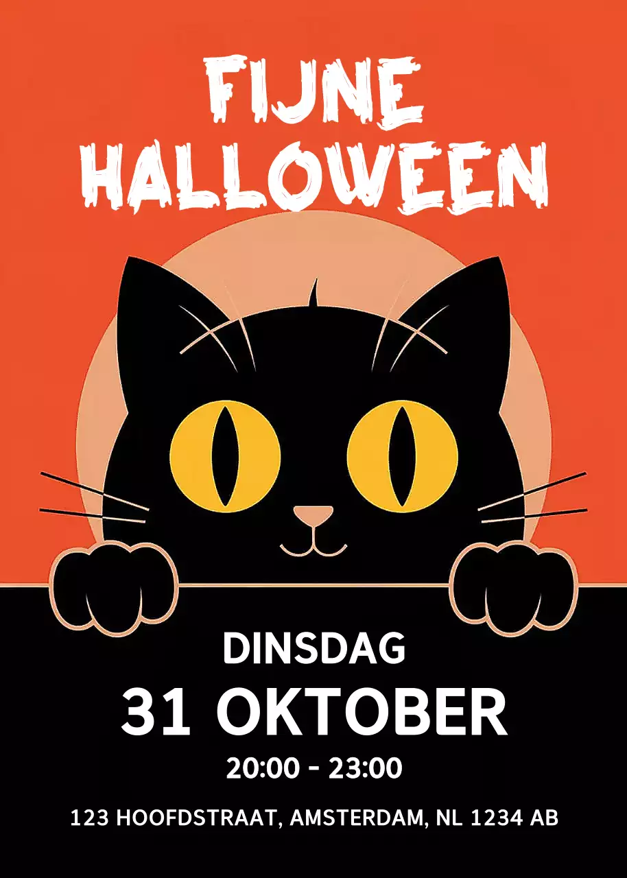 Oranje Retro Halloween
