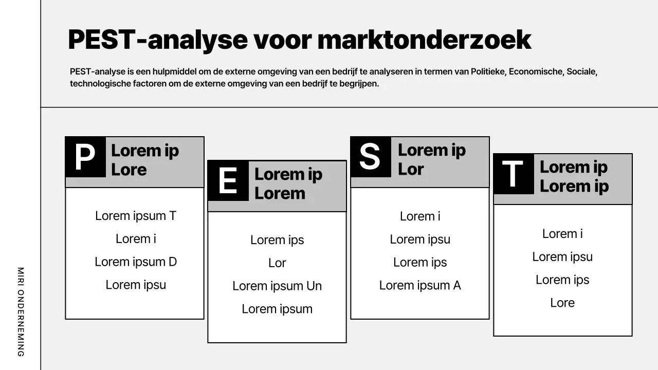 Grijs modern ondernemingsplan