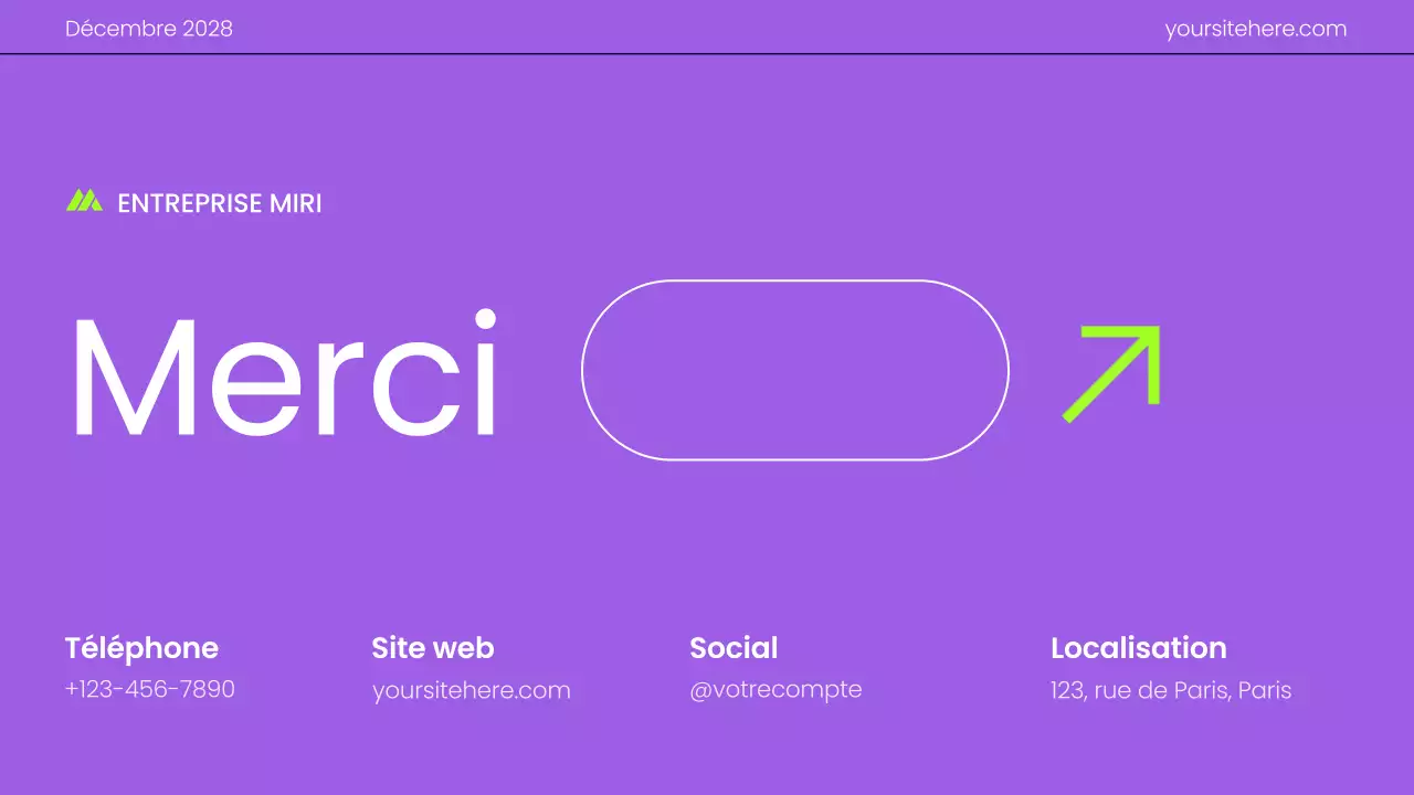 Présentation du plan marketing en dégradé moderne violet