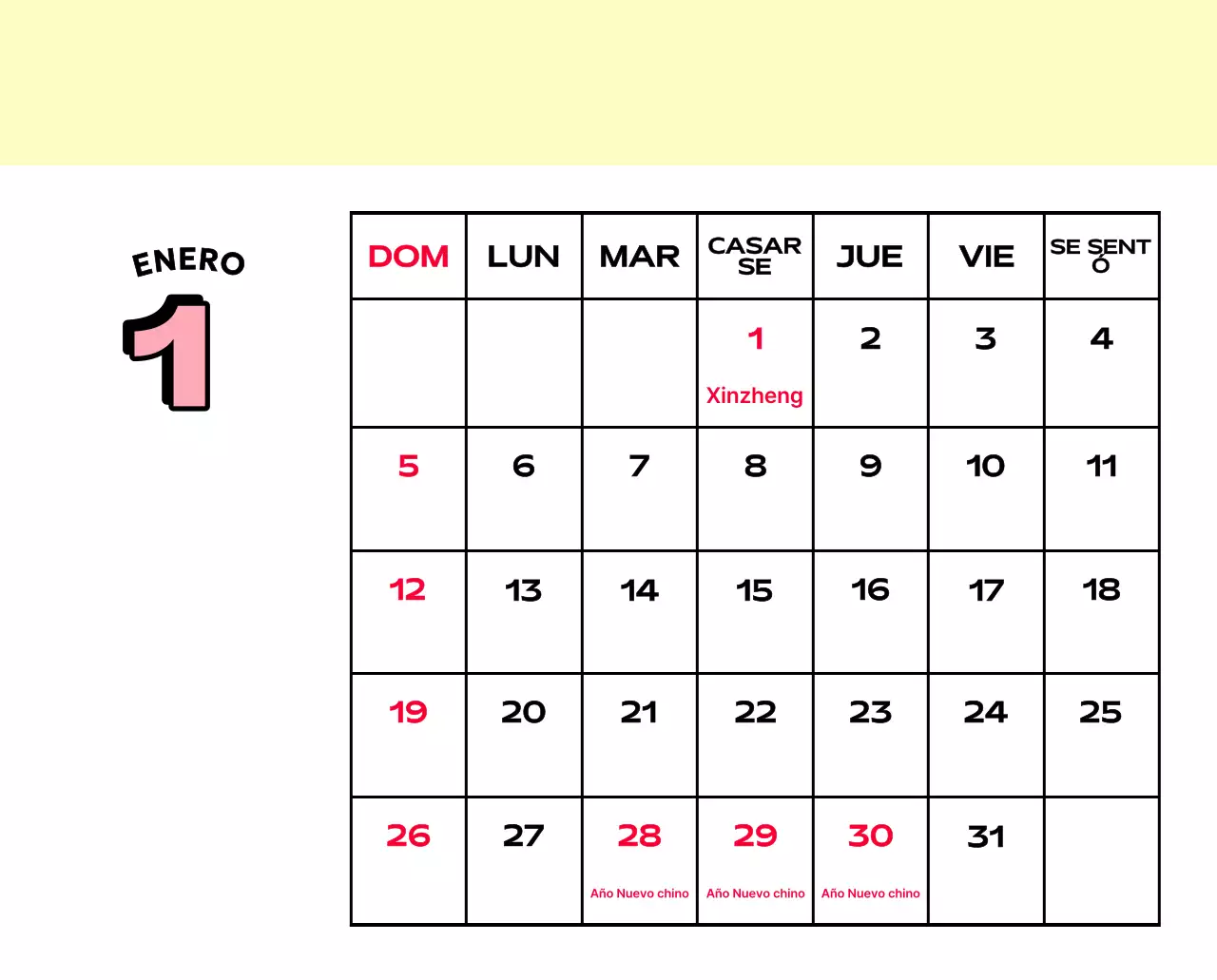 Coloridos calendarios con diversas ilustraciones retro