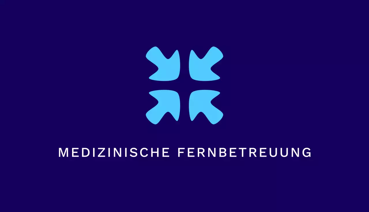 blaue moderne telemedizinische Visitenkarte