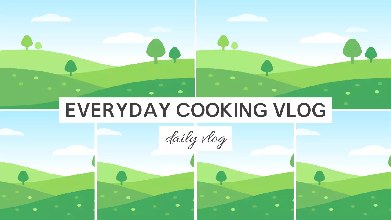 Green Modern Cooking Vlog YouTube Thumbnail