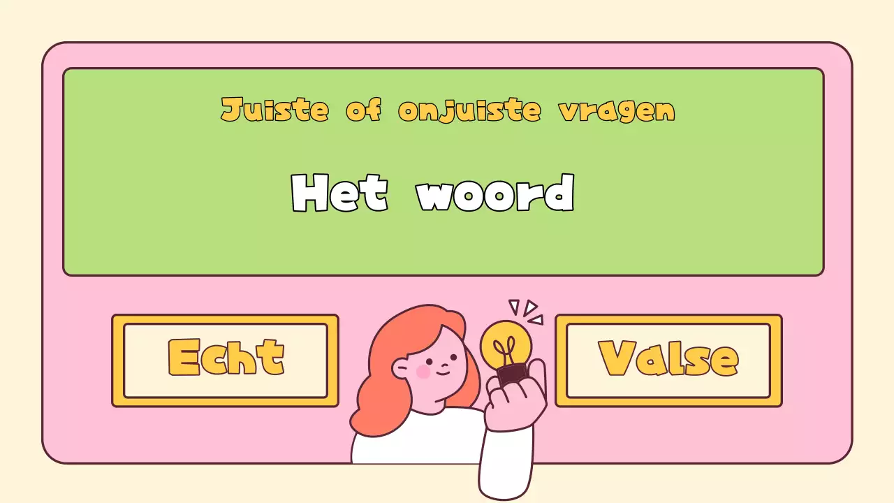 Speelse quiz lay-out voor basisschool