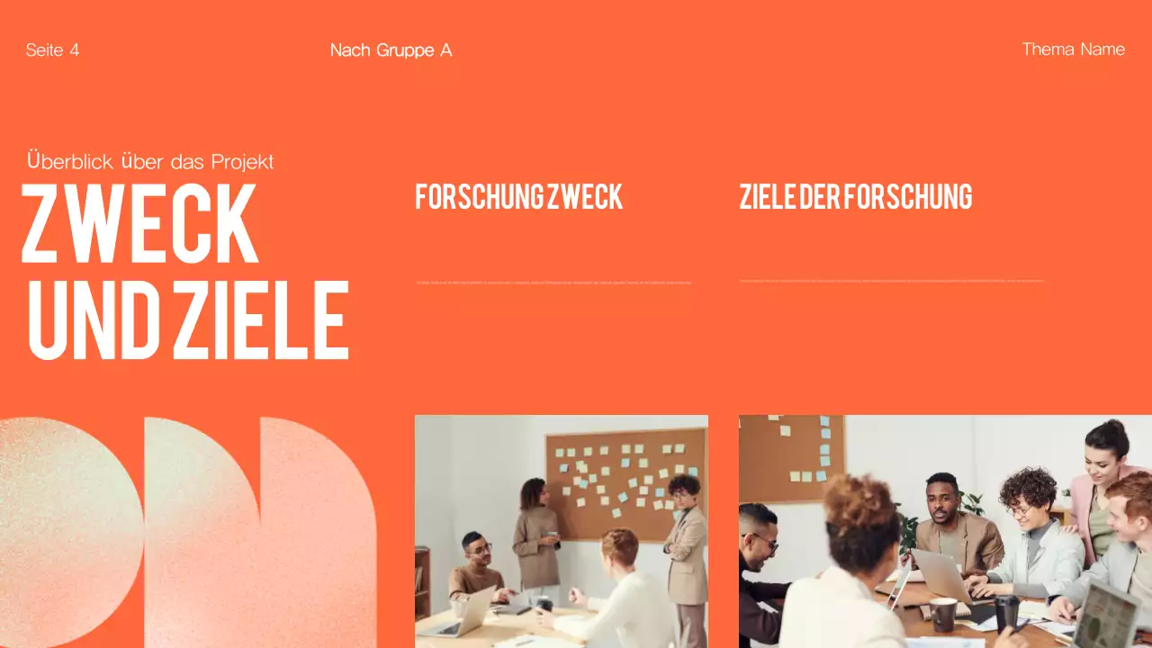 Orange Modern Group Projektübersicht Präsentation