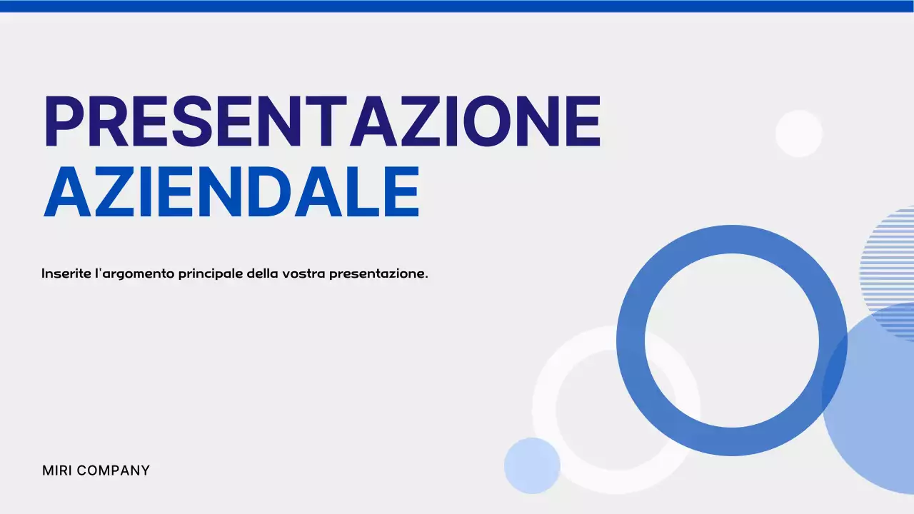 Proposta con forme semplici su sfondo blu