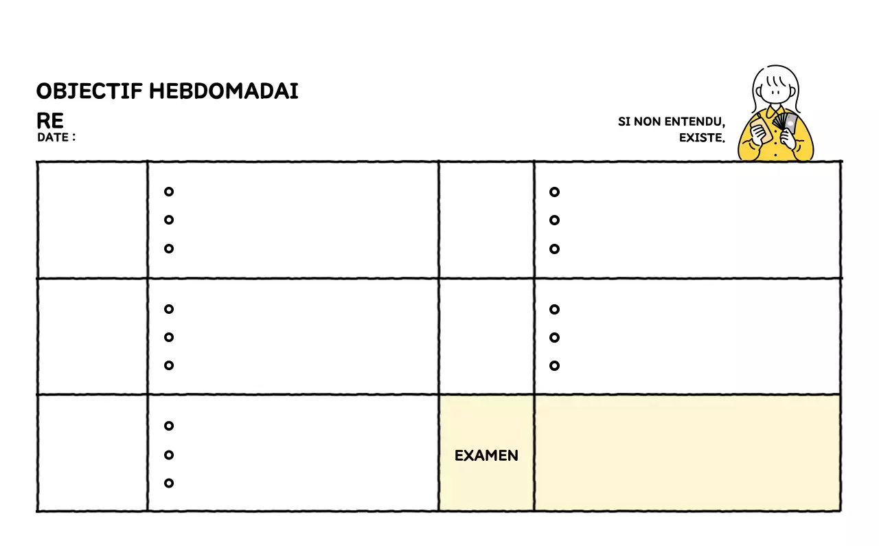Calendrier illustré avec un joli style de lignes