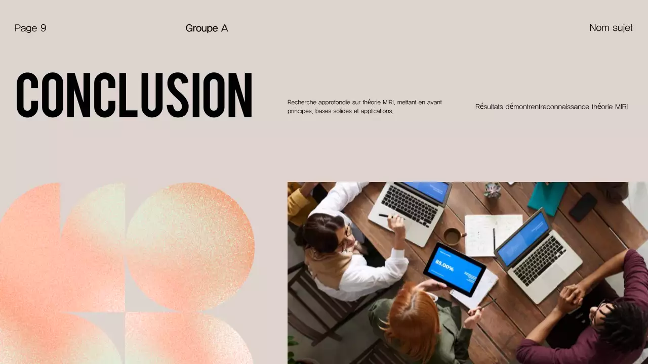 Présentation générale du projet du groupe Orange Modern