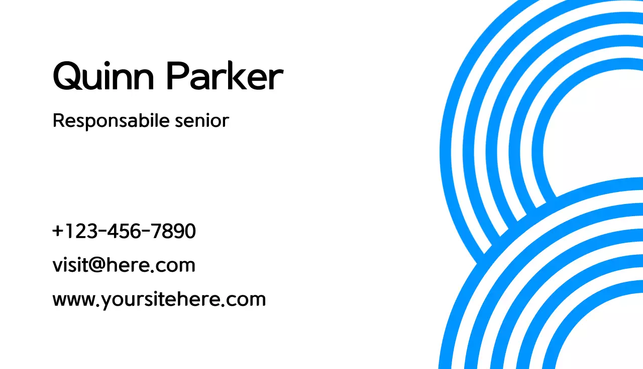 biglietto da visita moderno blu