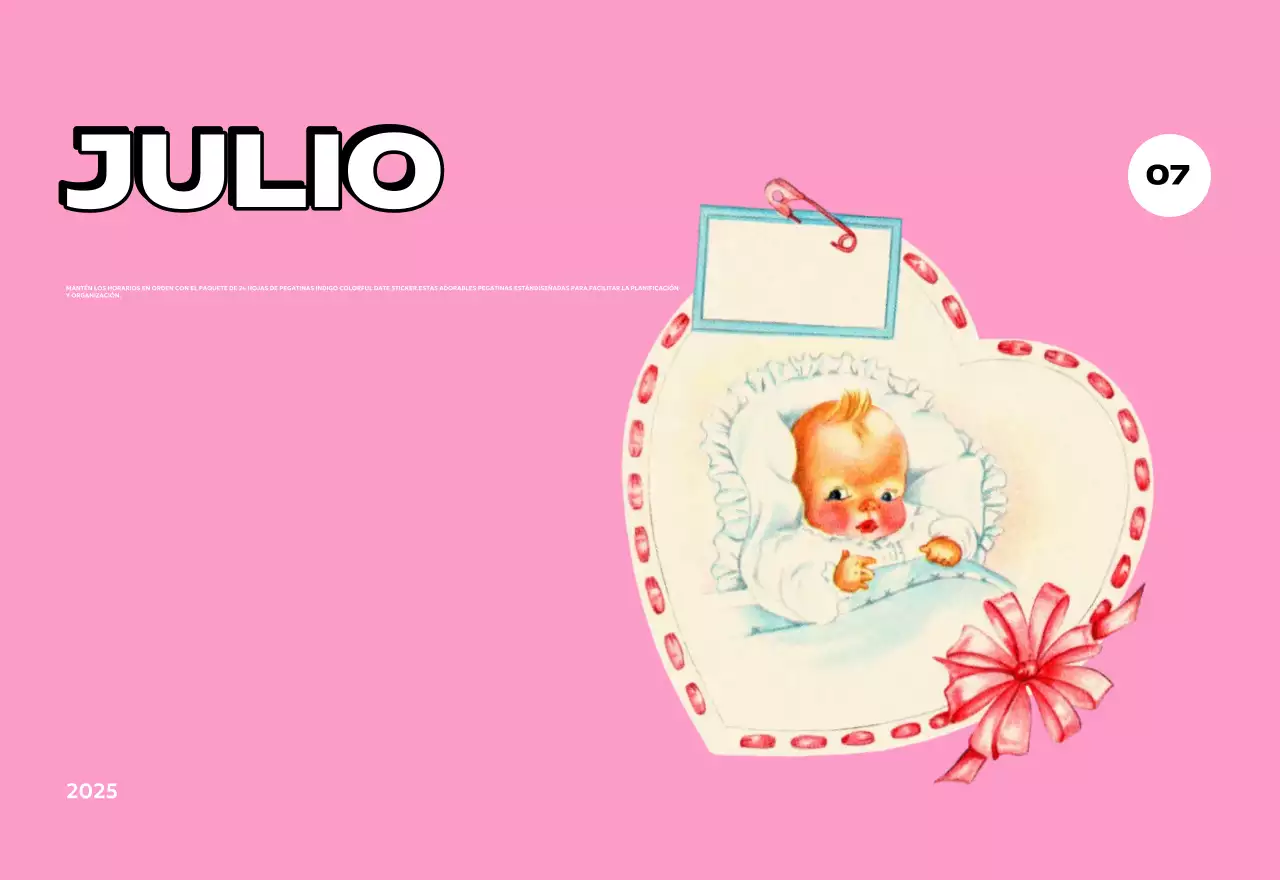 Coloridos calendarios con diversas ilustraciones retro