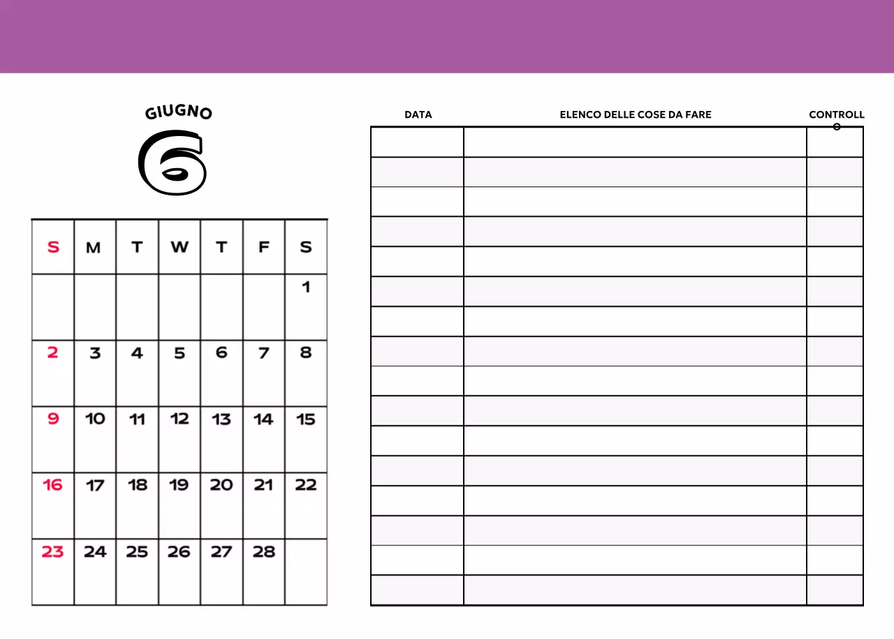 Calendari colorati con una varietà di illustrazioni retrò