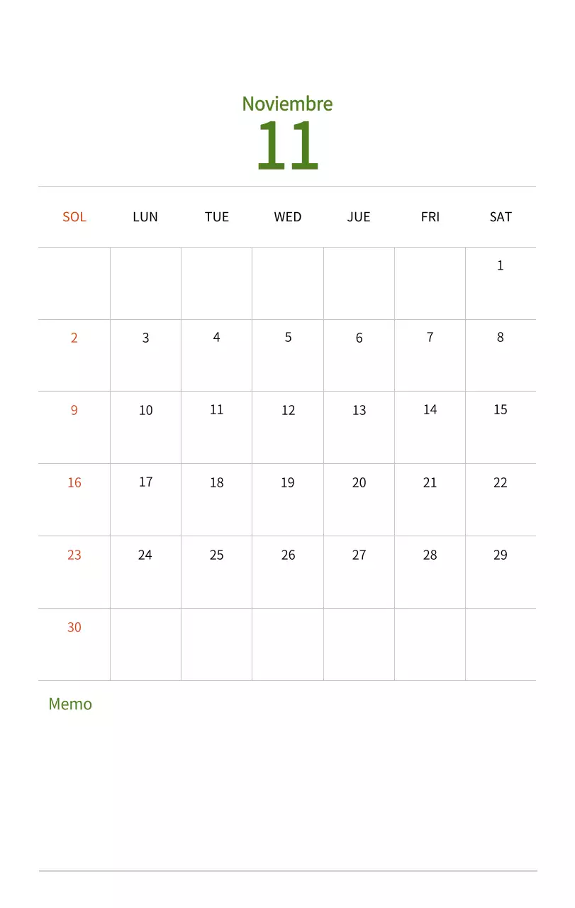 Calendario de Año Nuevo con cálidas ilustraciones