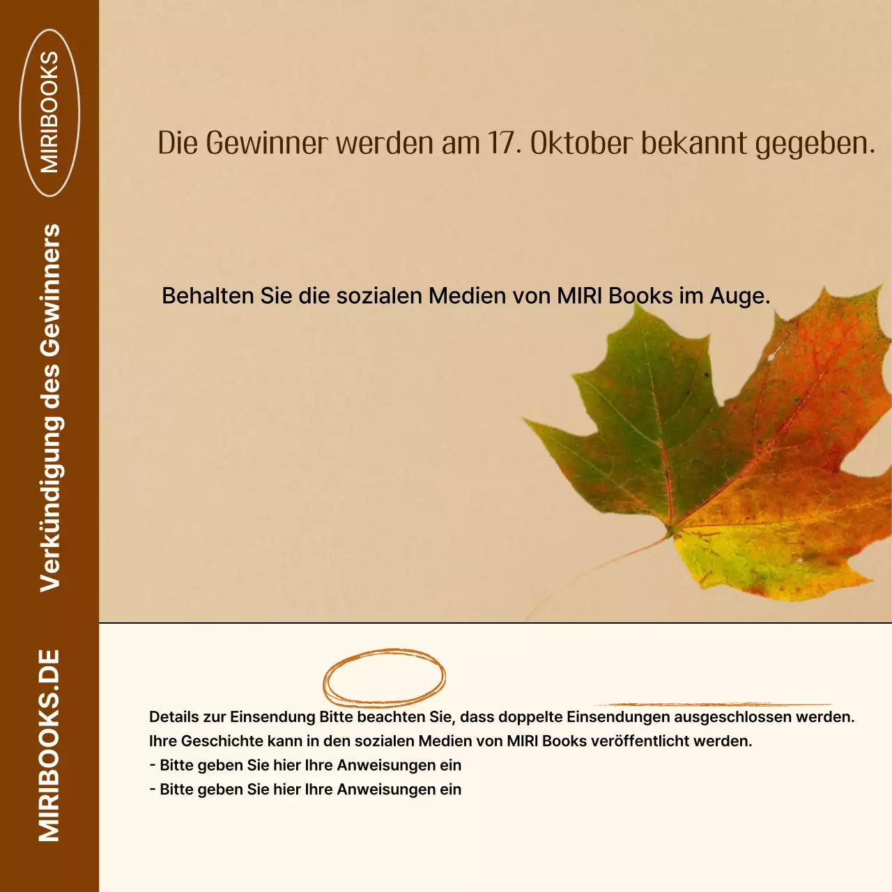 Braunes Vintage-Herbst-Event