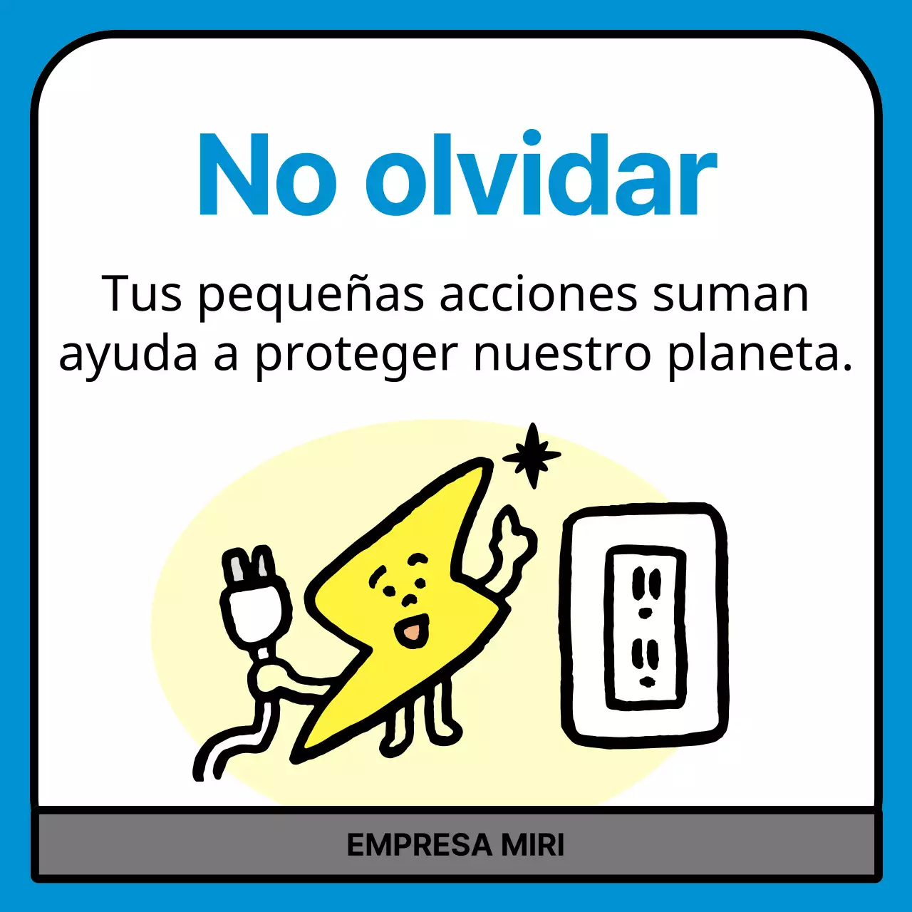Campaña de ahorro de energía Blue Simple