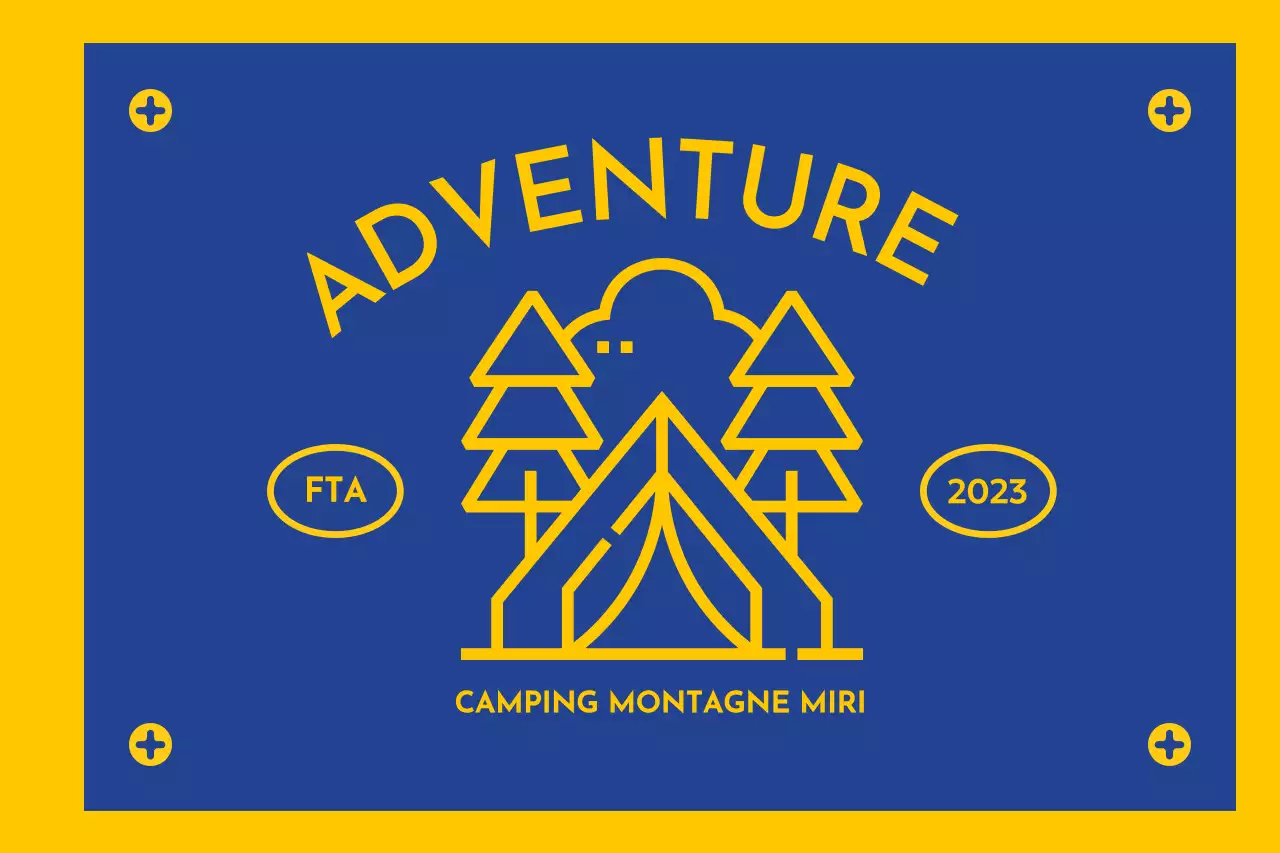 Conception d'un camping avec des icônes illustrées