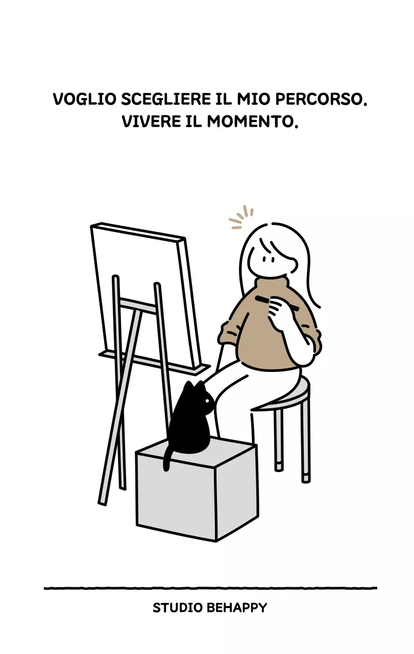 Calendario illustrato con un grazioso stile di linee