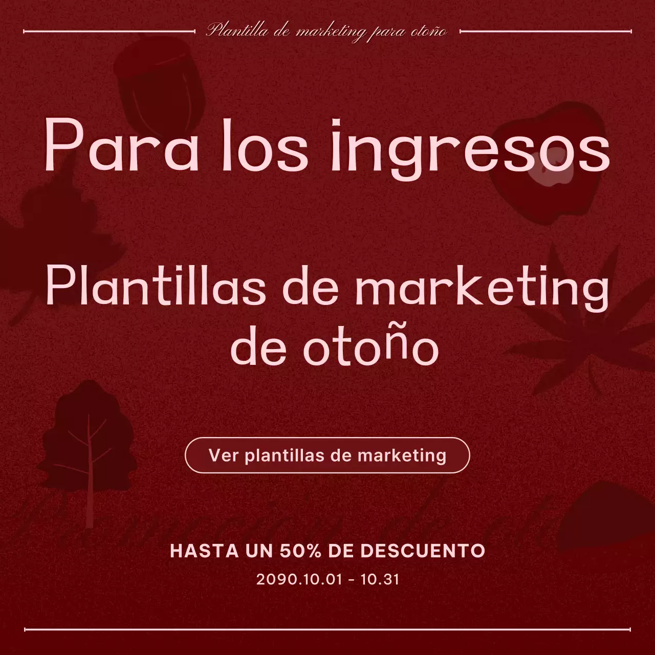 Promociones de otoño con toques de burdeos y rosa