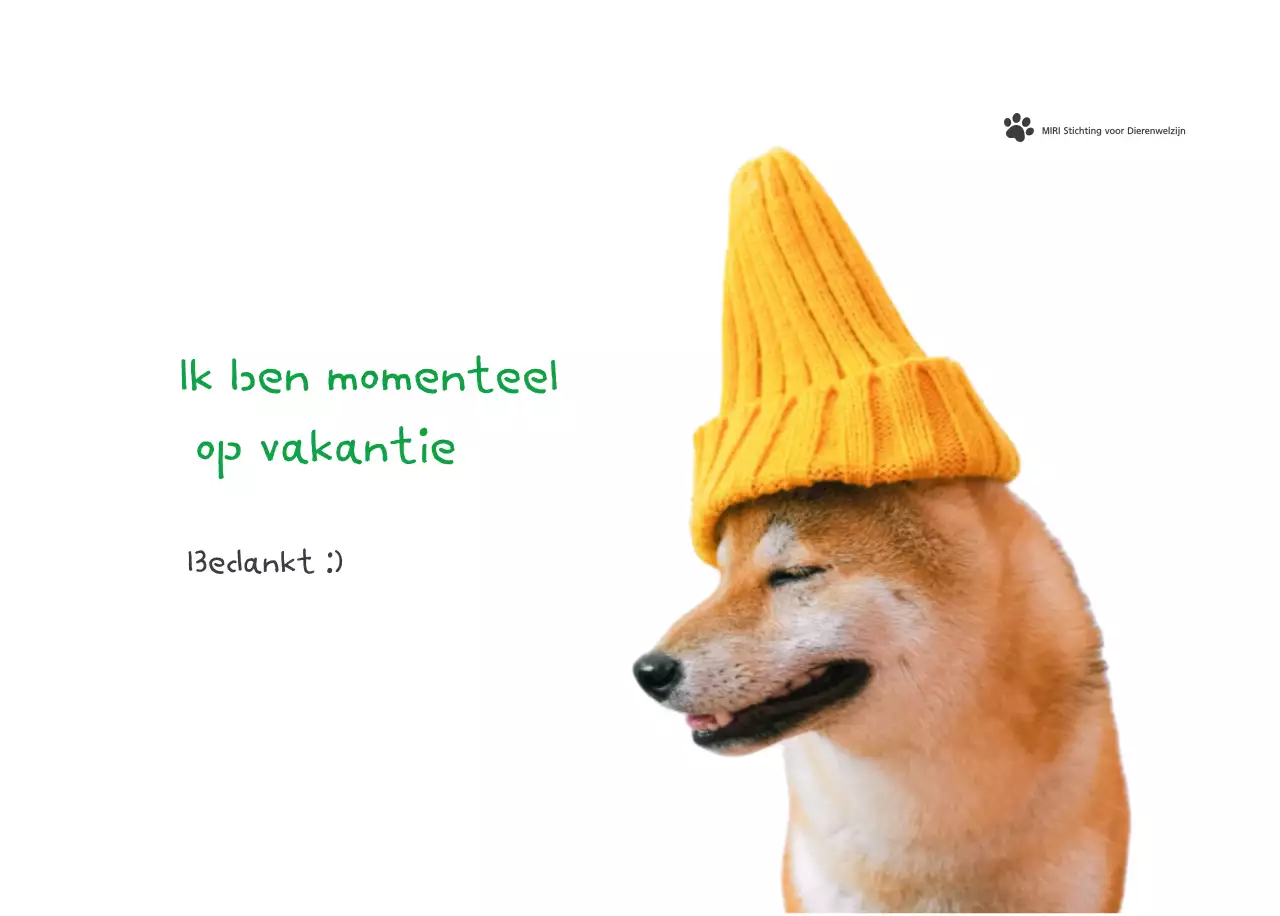 Een kalender met een puppyfoto en een schattige boodschap in groene accentkleur