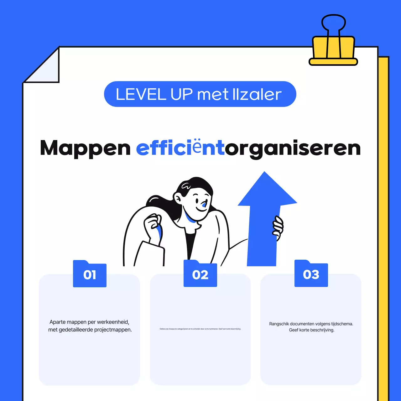 Een eenvoudige blauwe en gele gids voor het beroepsleven
