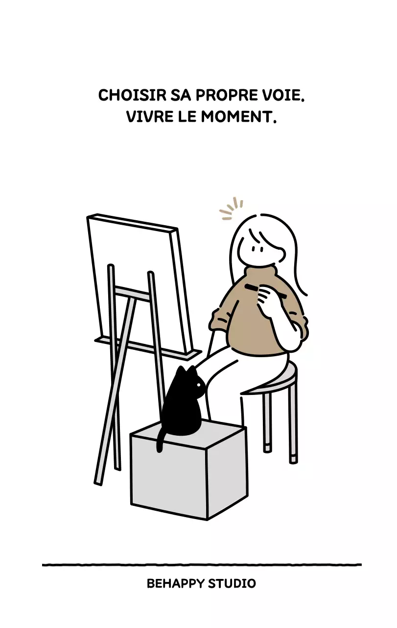 Calendrier illustré avec un joli style de lignes