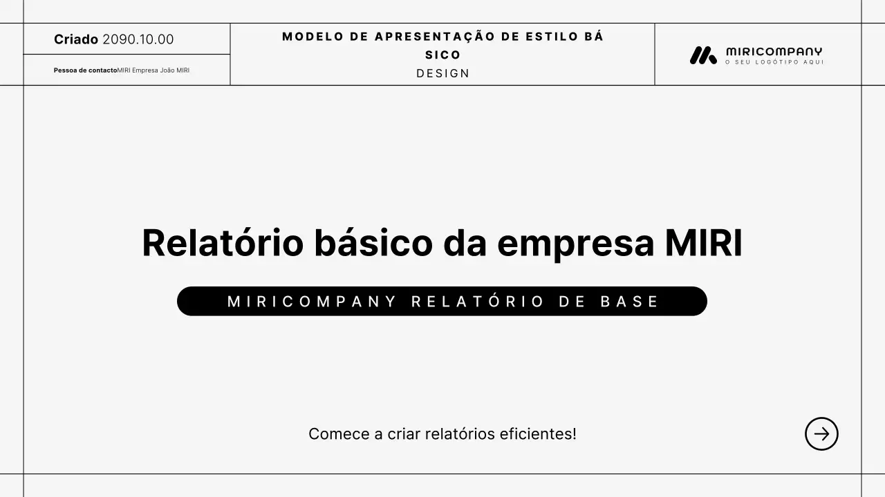 Descrição do relatório simples preto