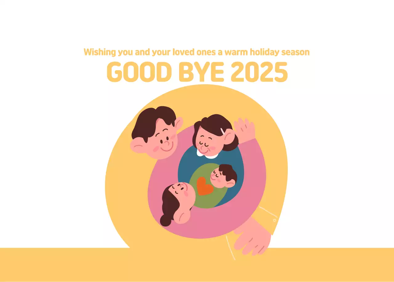 A holiday hospital with health and family themed illustrations and colorful accents