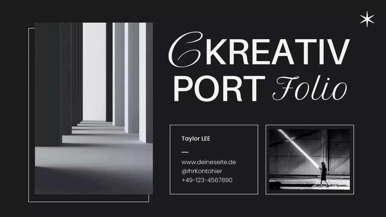 schwarz moderne Fotografie Portfolio