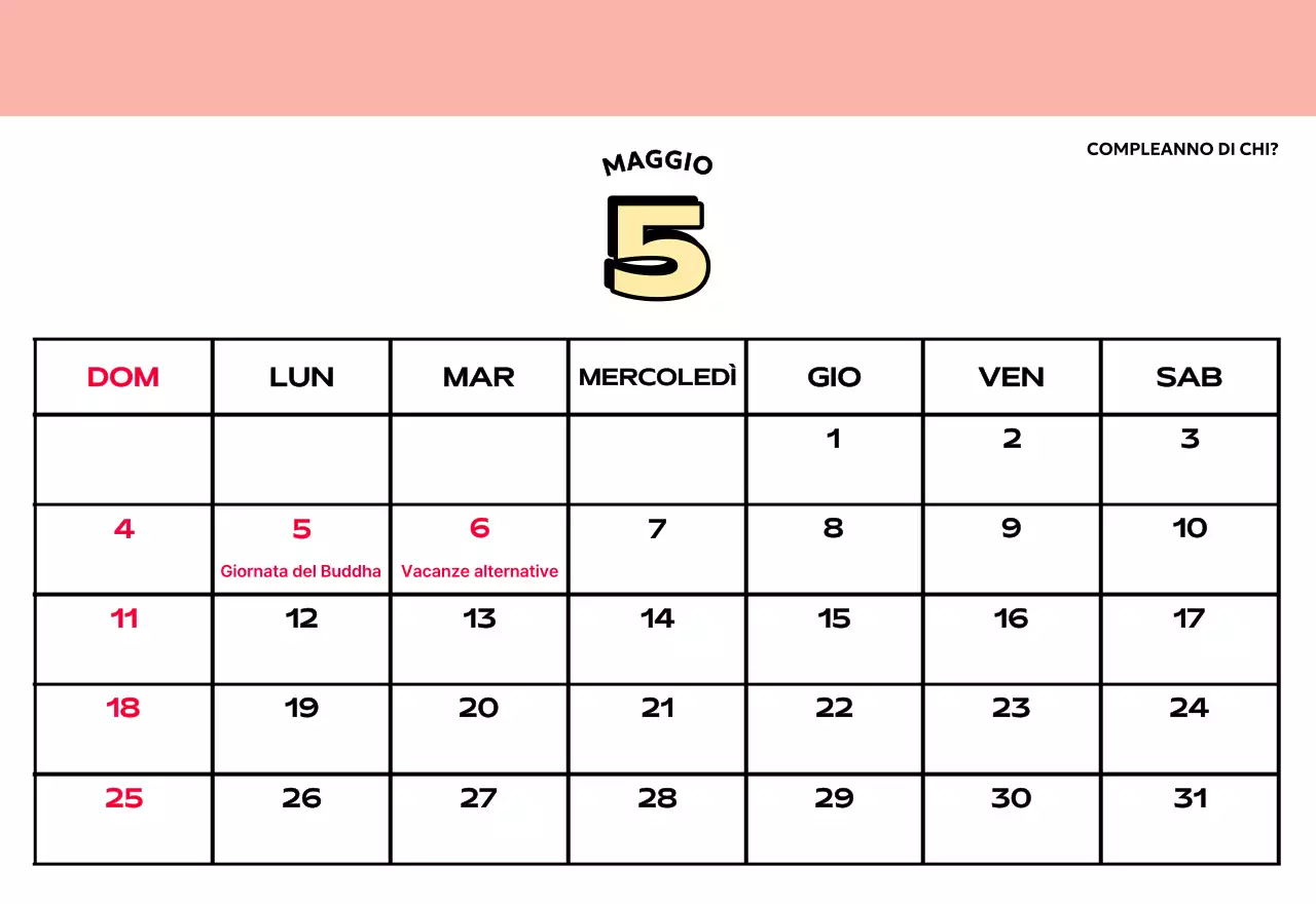 Calendari colorati con una varietà di illustrazioni retrò