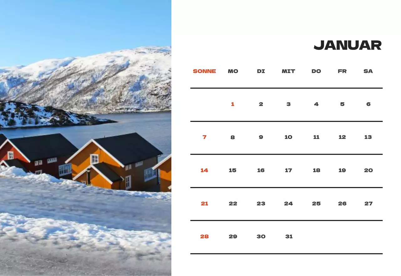 Himmel Foto sauber Kalender