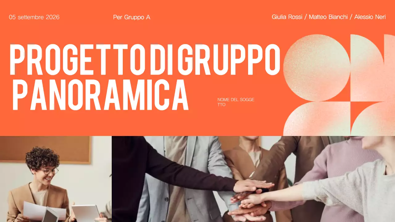Presentazione del progetto Orange Modern Group