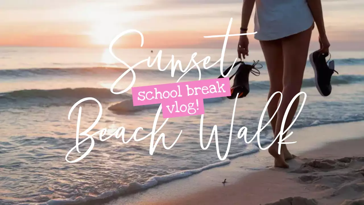 Orange Aesthetic Beach Vlog YouTube Thumbnail