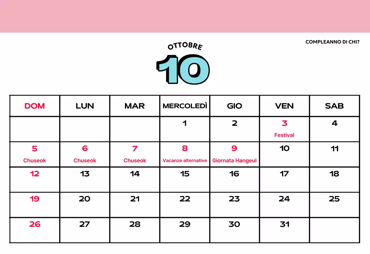 Calendari colorati con una varietà di illustrazioni retrò