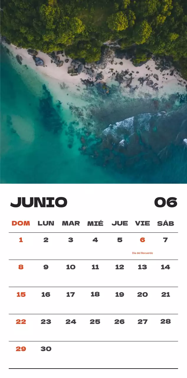 Cielo foto calendario limpio
