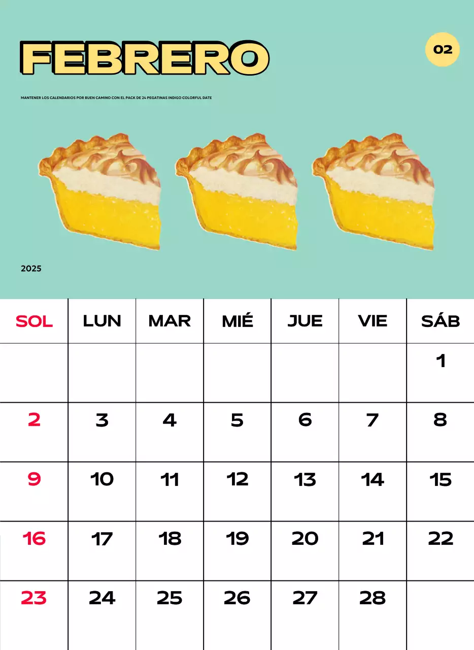 Coloridos calendarios con diversas ilustraciones retro