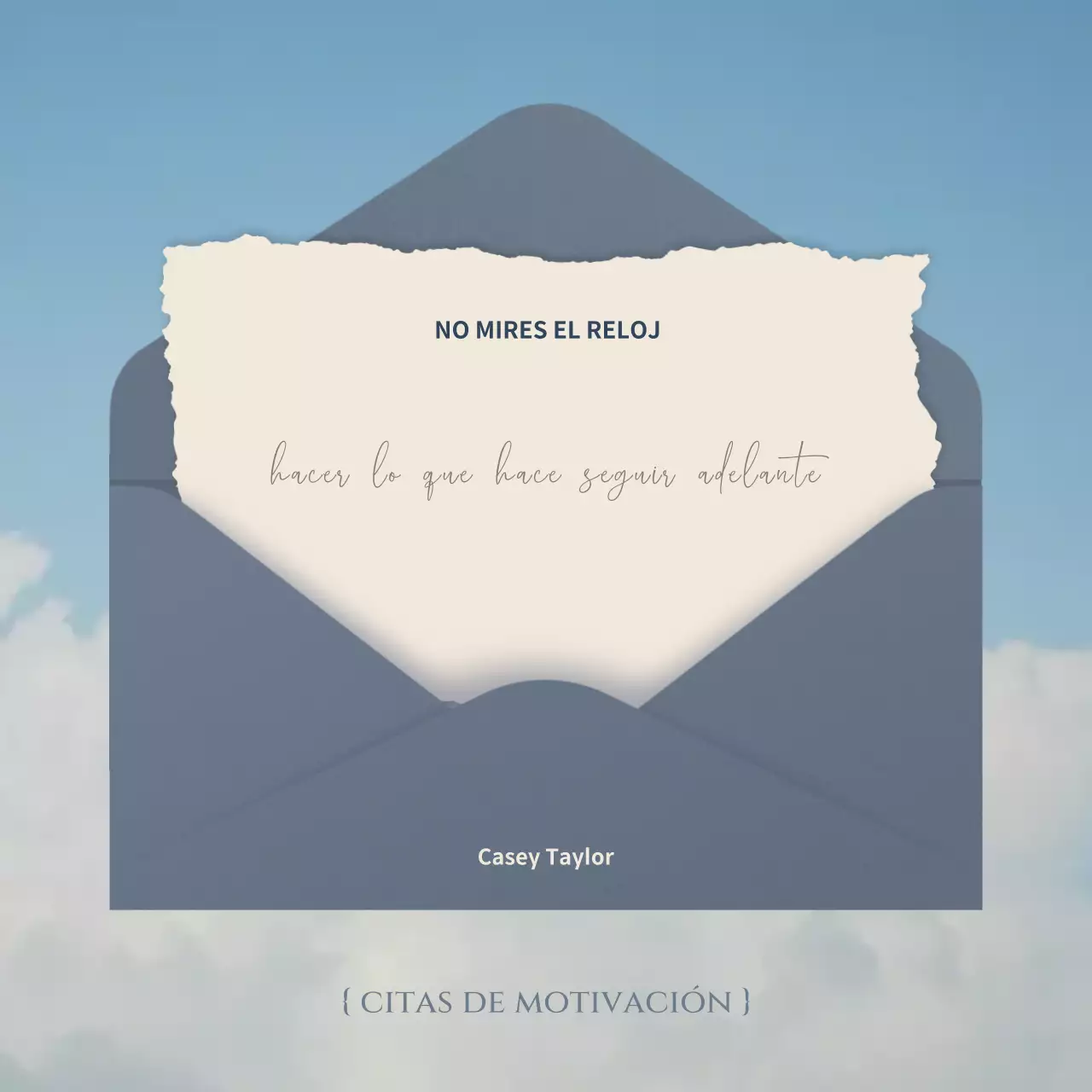 azul moderno citas de motivación anuncio