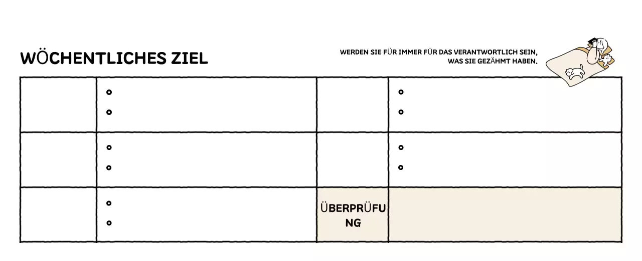 Illustrierter Kalender mit schönem Linienstil