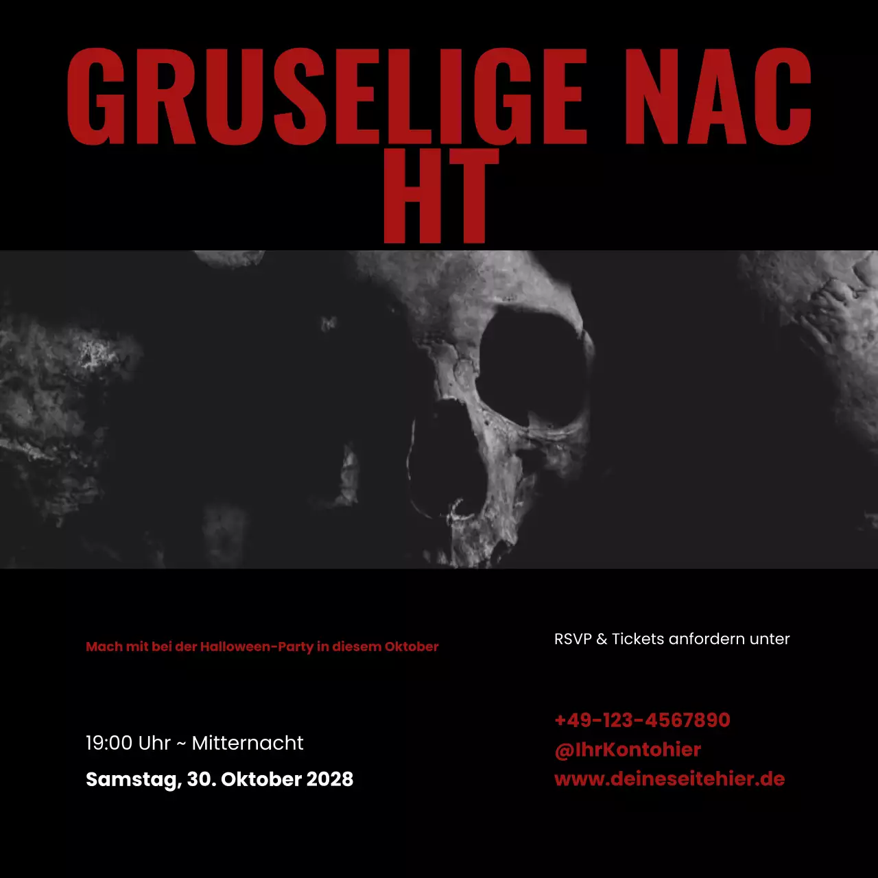 Halloween Party Social Media Platz