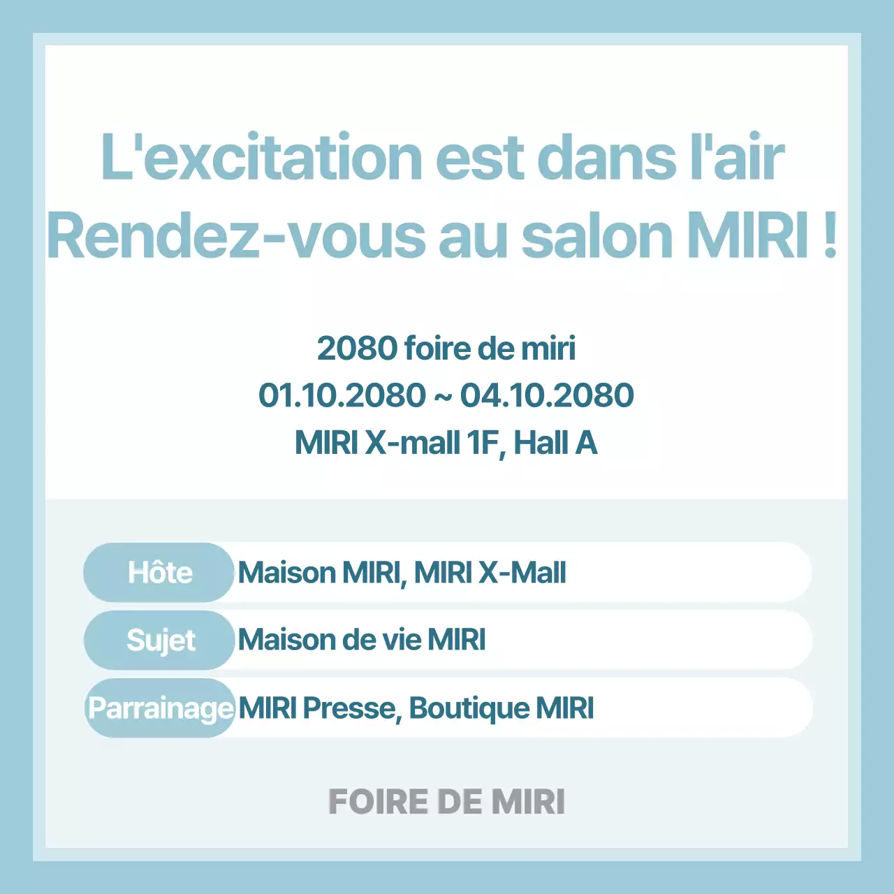 Bleu clair informations simples livraison FAQ