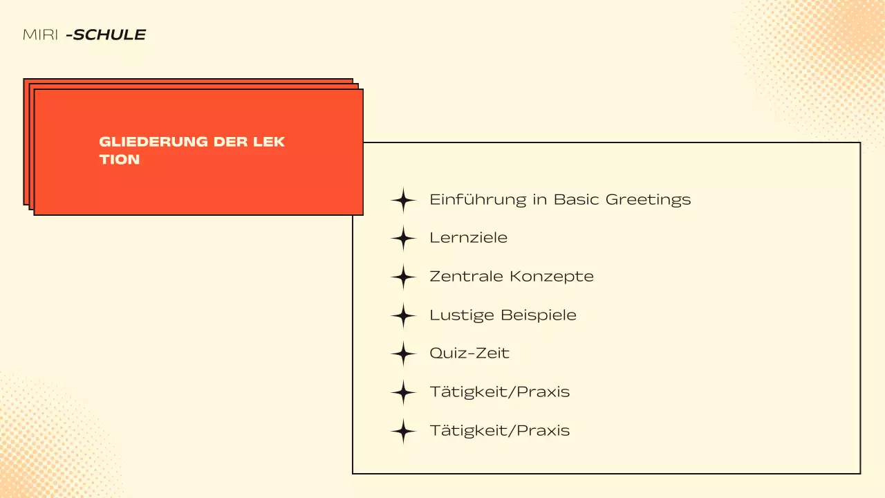 Orange Beige Fun Class Materials Spanish Presentation