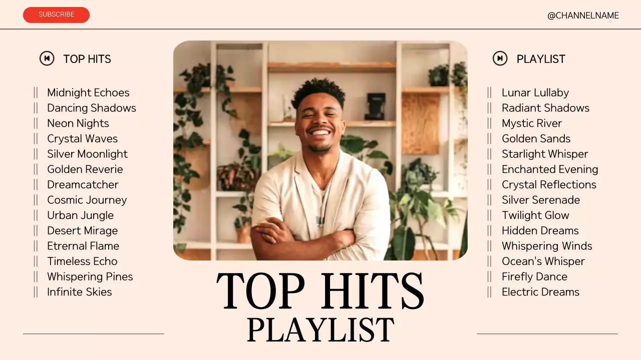 Beige Minimal Music Playlist YouTube Thumbnail