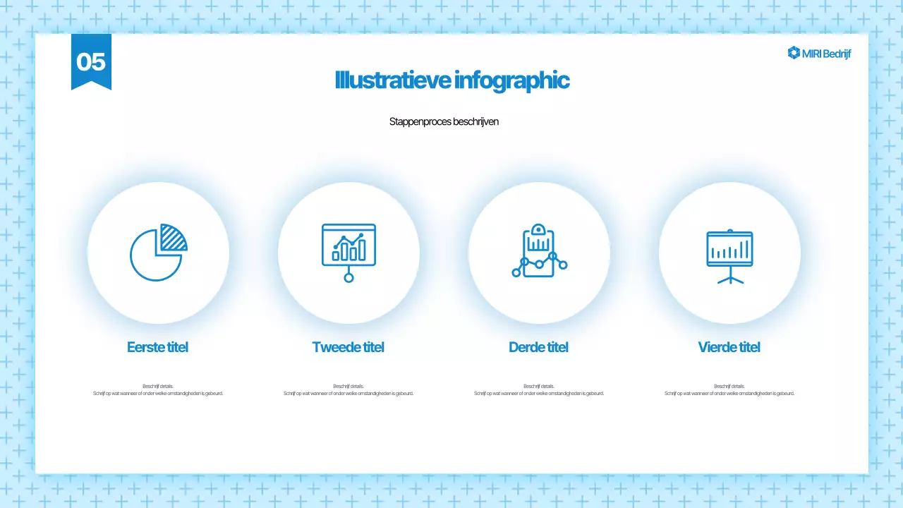 Blauwe moderne presentatie-advertenties