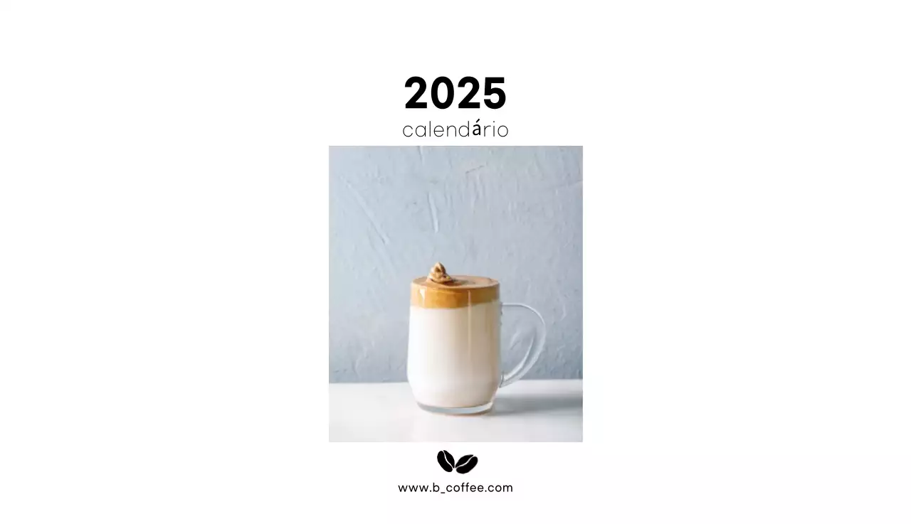 Calendário de café simples cinzento